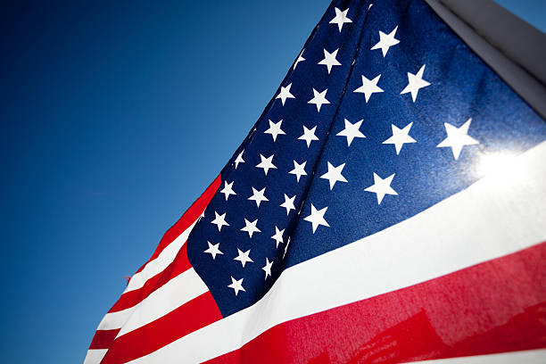istock Amereican Flag display commemorating national holiday 149478144