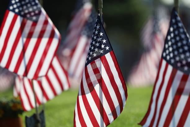 istock American Flags Flying on Veterans Cemetery 1494782802