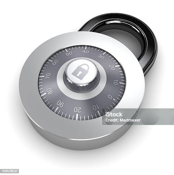 Combination Lock Stock Photo - Download Image Now - Closed, Combination Lock, Cut Out