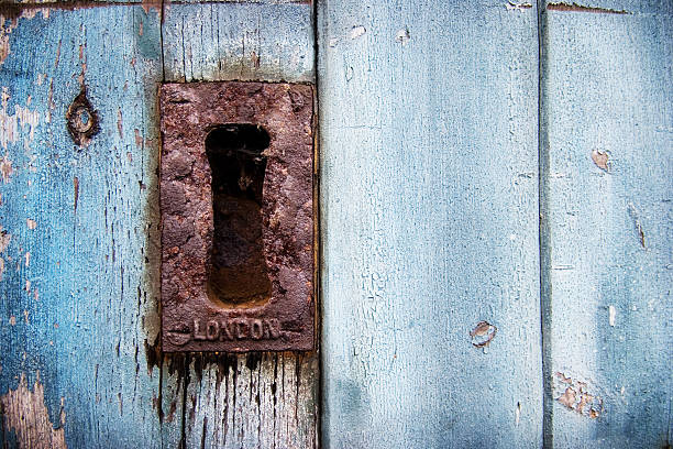 Rusty Door Handle stock photo