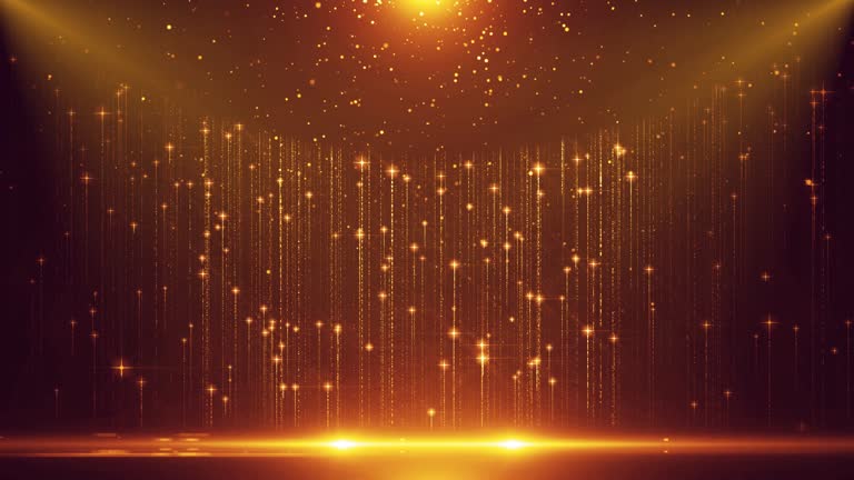 Beautiful particle lighting stage background
