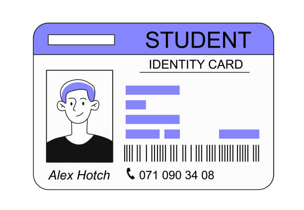ilustrações, clipart, desenhos animados e ícones de carteira de estudante - university ticket office accessibility