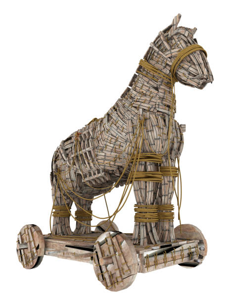 istock Trojan Horse isolated on white background 1494803592