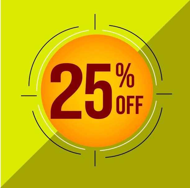 25 %  percent discount 25 %  percent discount promoção stock illustrations