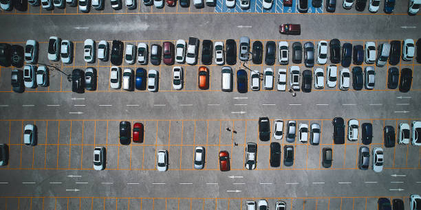 istock Parking lot aerial view 1494811286