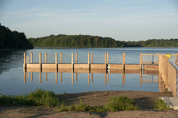 Sleepy Hollow state park lake vacation stock photo