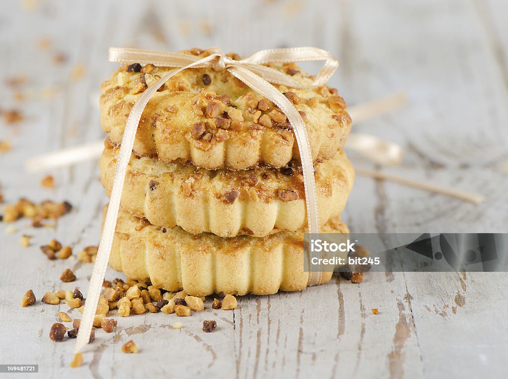 stack of cookies stack of cookies on a wooden table Baked Stock Photo