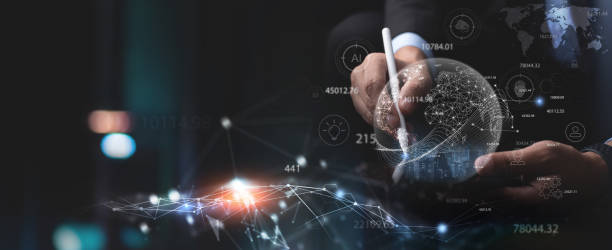 istock Businessman using digital tablet with global network connection on social networking and internet technology, big data analytics, Business strategy, smart intelligence, digital marketing, Technology and global business. 1494818506
