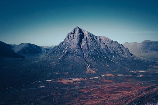 Buachaille Etive Mor, the iconic mountain at the entrance to Glencoe in the Highlands of Scotland.