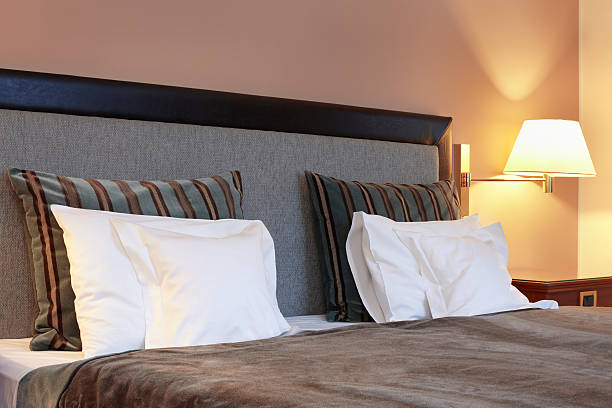 istock Hotel bedroom, bed and pillow 149482444
