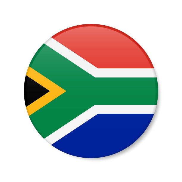 istock South Africa circle button icon. RSA round badge flag. 3D realistic isolated vector illustration 1494826322