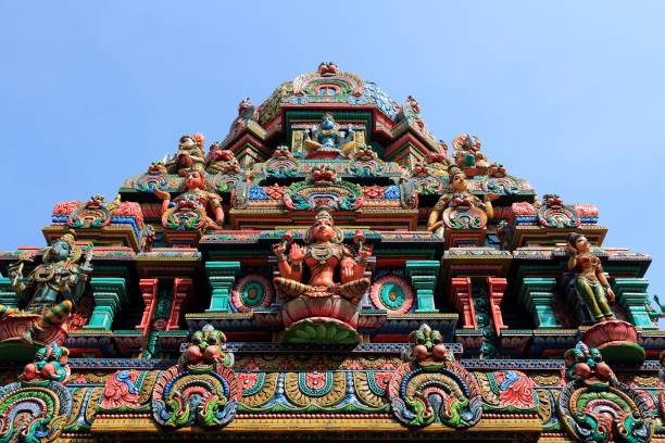 Hindu temple, Thailand Bangkok city, Thailand - Sri Mariamman Hindu temple. silom stock pictures, royalty-free photos & images