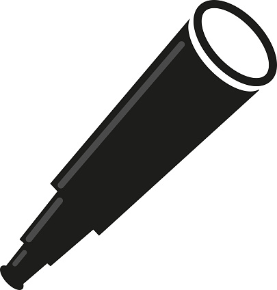 telescope vector illustration, telescope icon