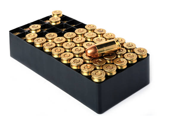 pistol bullet pistol bullet in container ammunition photos stock pictures, royalty-free photos & images