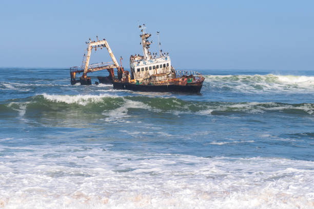istock Wrecked trawler off the skeleton coast 1494838701