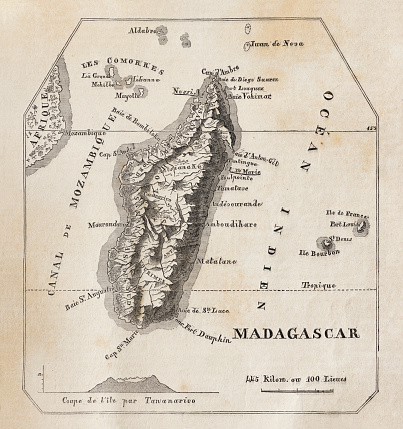 Map of Madagascar
Original edition from my own archives
Source : Correo de Ultramar 1858