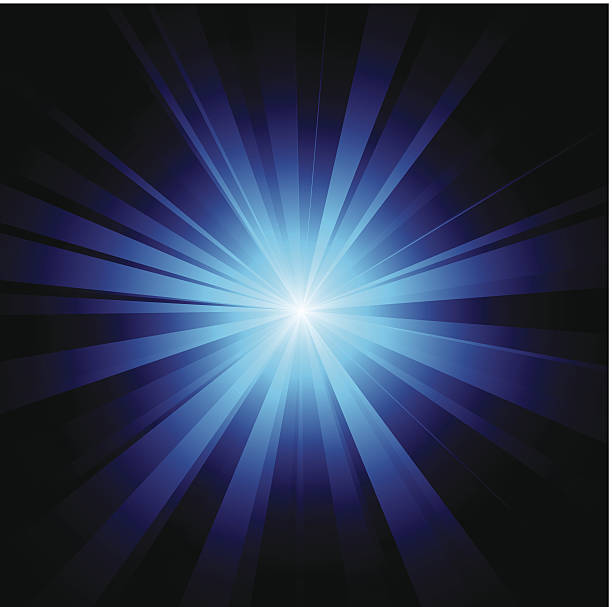 blue gwiazda wybuch - big bang flash stock illustrations