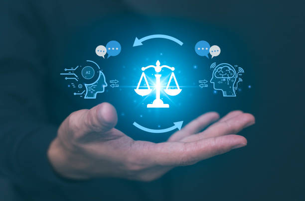 istock AI ethics or AI Law concept. Developing AI codes of ethics. Compliance, regulation, standard , business policy and responsibility for guarding against unintended bias in machine learning algorithms. 1494849084