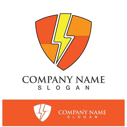 istock Power lightning logo icon thunder bolt symbol vector 1494855037