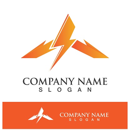 istock Power lightning logo icon thunder bolt symbol vector 1494855133