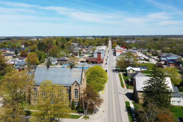 istock Aerial view of Norwich, Ontario, Canada in spring 1494857294