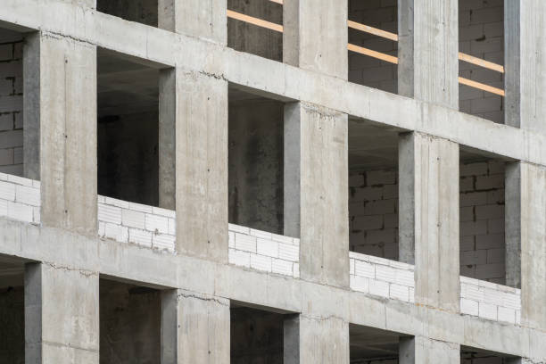 istock Facade of a house under construction. odern building industry. 1494857798