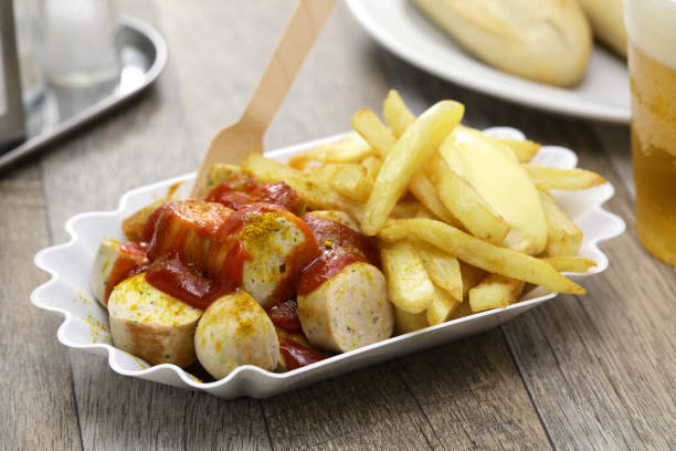 istock currywurst, German curry sausage, street food 1494860695
