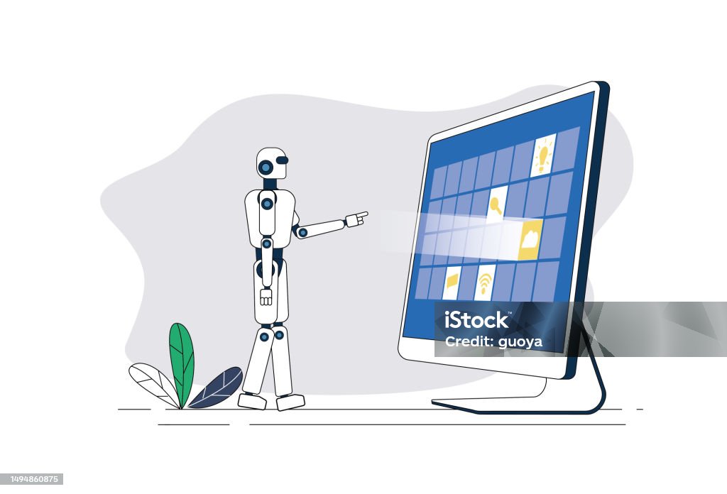 Robots Computers Stock Illustration - Download Image Now ...