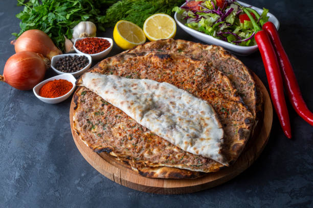 istock Turkish foods; Turkish pizza -Lahmacun 1494862532