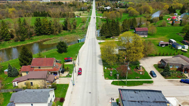 istock Aerial of Drayton, Ontario, Canada in spring 1494865033