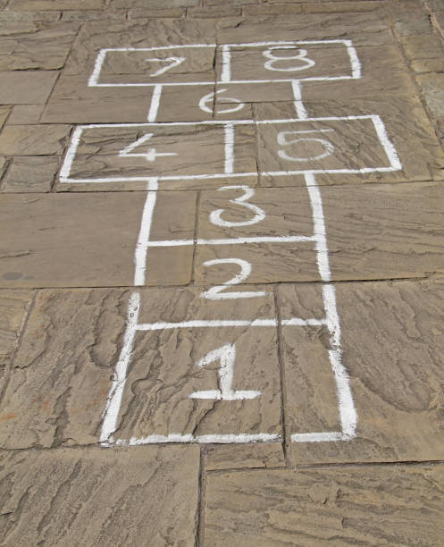 HopScotch Game. stock photo