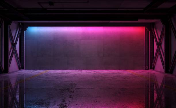 istock Underground bunker or subway station or factory 1494869259