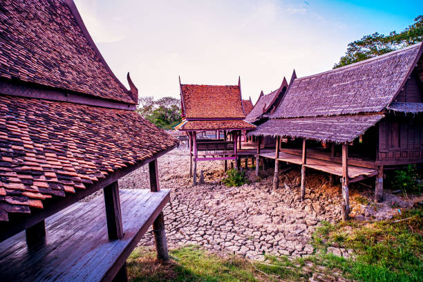 istock Asia climate disasters . Thai traditional Village after the drought. 1494870633