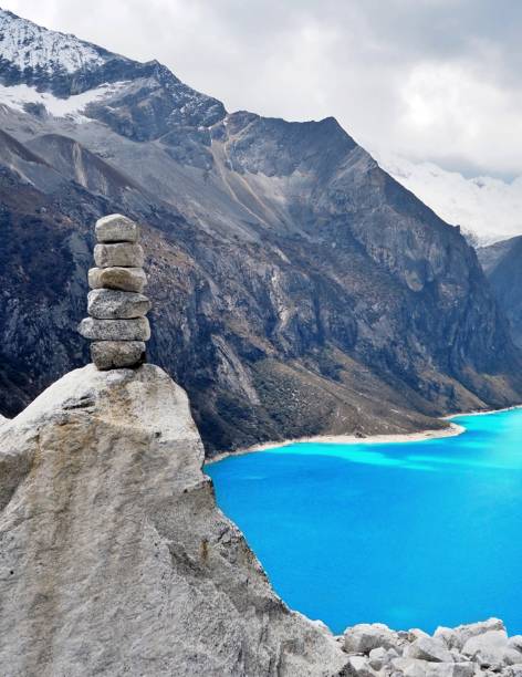 huascaran 국립 공원의 전망 - mountain peru cordillera blanca mountain range 뉴스 사진 이미지