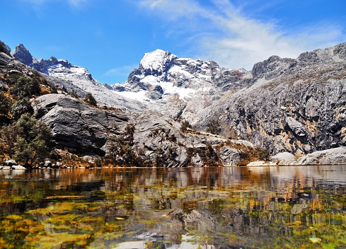 View of the Peruvian Andes near Huaraz, Huascaran National Park