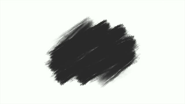Watercolor fashion black art paint brushes on white gradient