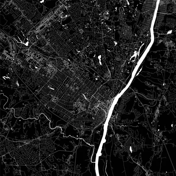 Vector illustration of Albany, New York, USA Vector Map