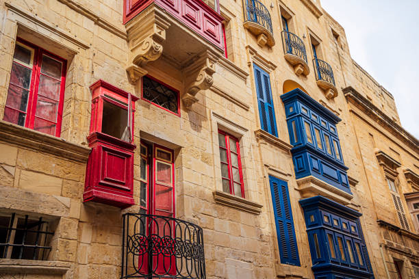 istock Colorful balconies in Valletta, Malta 1494880473