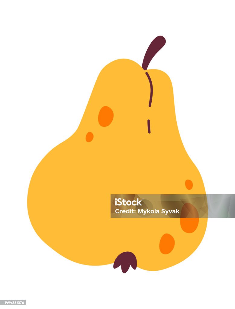 Ripe Pear Fruit Stock Illustration - Download Image Now - Close-up, Cut ...