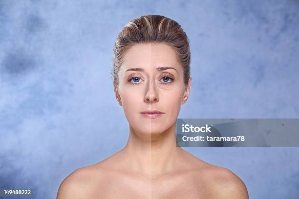 Beauty Photo Retouch Before And After Stock Photo - Download Image Now - Before and After, Face Lift, 30-39 Years