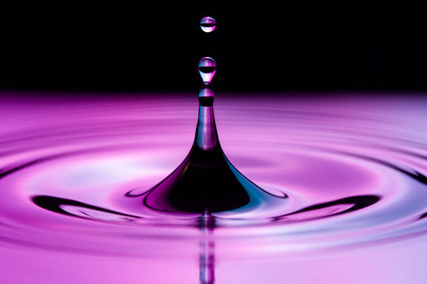 Close up of water drop splash