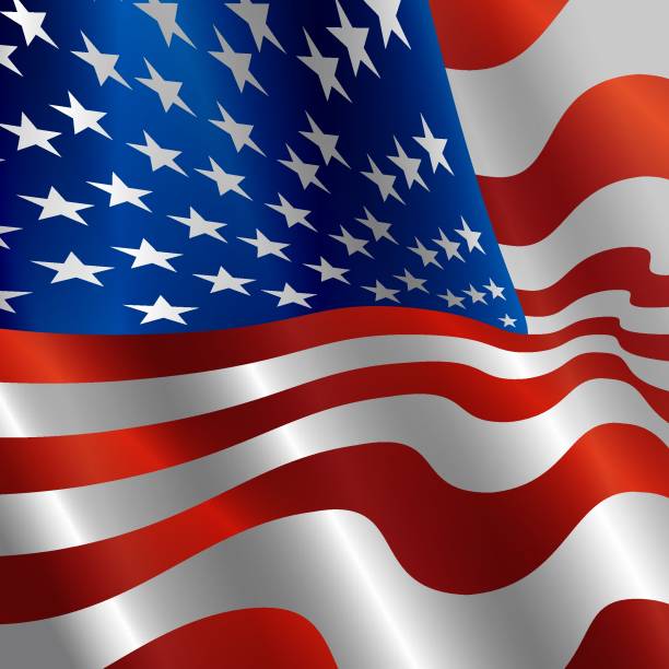 istock Vector Image of American Flag, Symbol USA on a White Background, Stars and Stripes Illustration. 1494887859