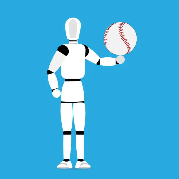 Vector illustration of AI in baseball