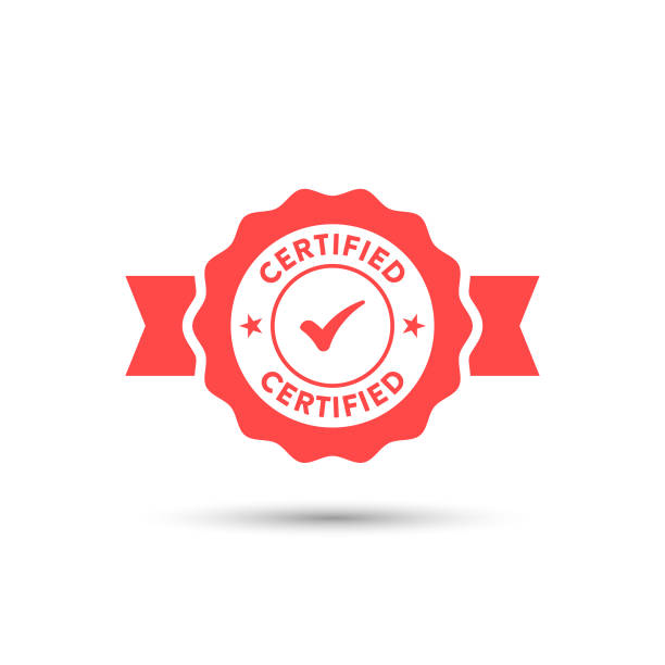 Certified Stamp Icon. vector art illustration