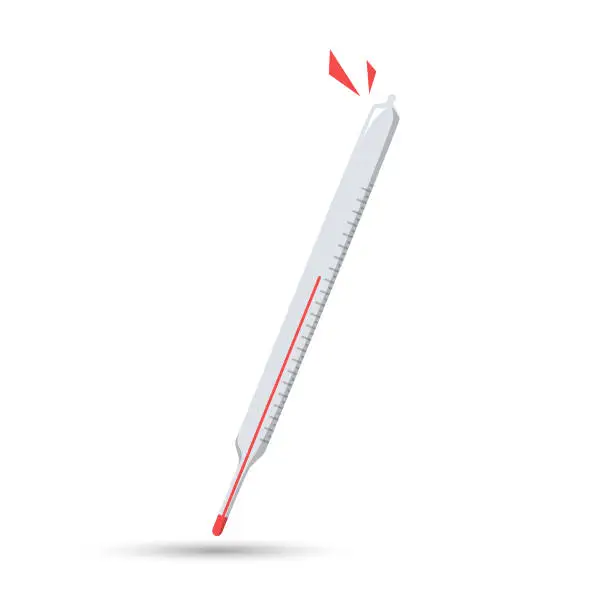 Vector illustration of Thermometer Icon.