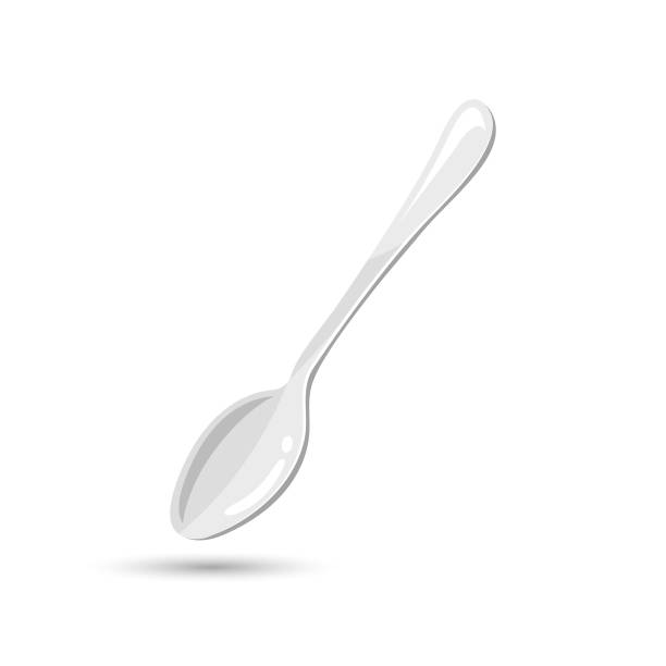 Spoon Icon Vector Design on White Background. Scalable to any size. Vector illustration file. spoon stock illustrations