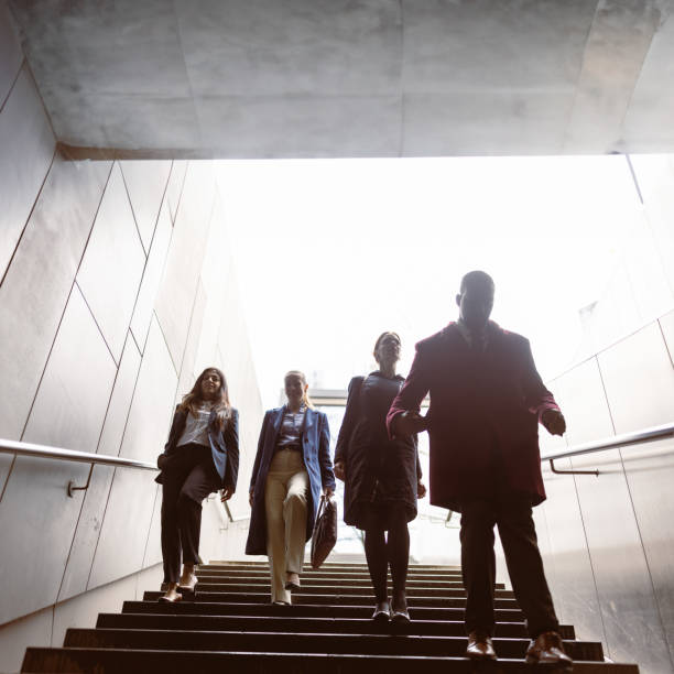 istock Business people rushing to the subway 1494910286