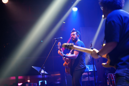 Music Band on Stage with Audience