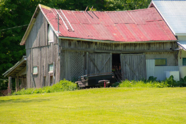 istock Old barn on a farm in the countryside 1494930094