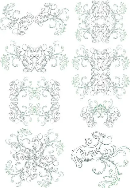 Vector illustration of fine ornaments